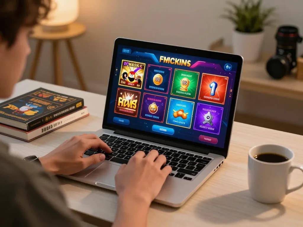 Player engaging in online gambling at RR88, showcasing a focused strategy session on a laptop.