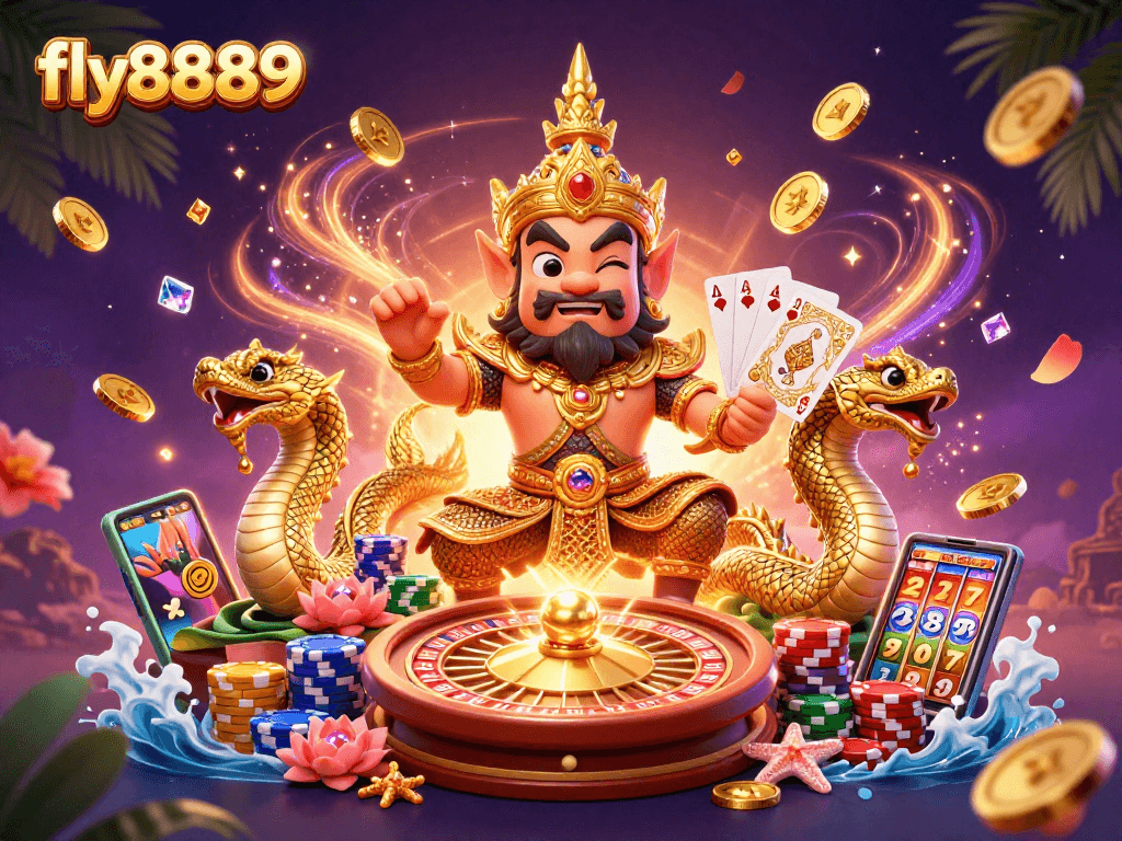 Experience thrilling games at fly8889 with captivating characters and dynamic casino elements!