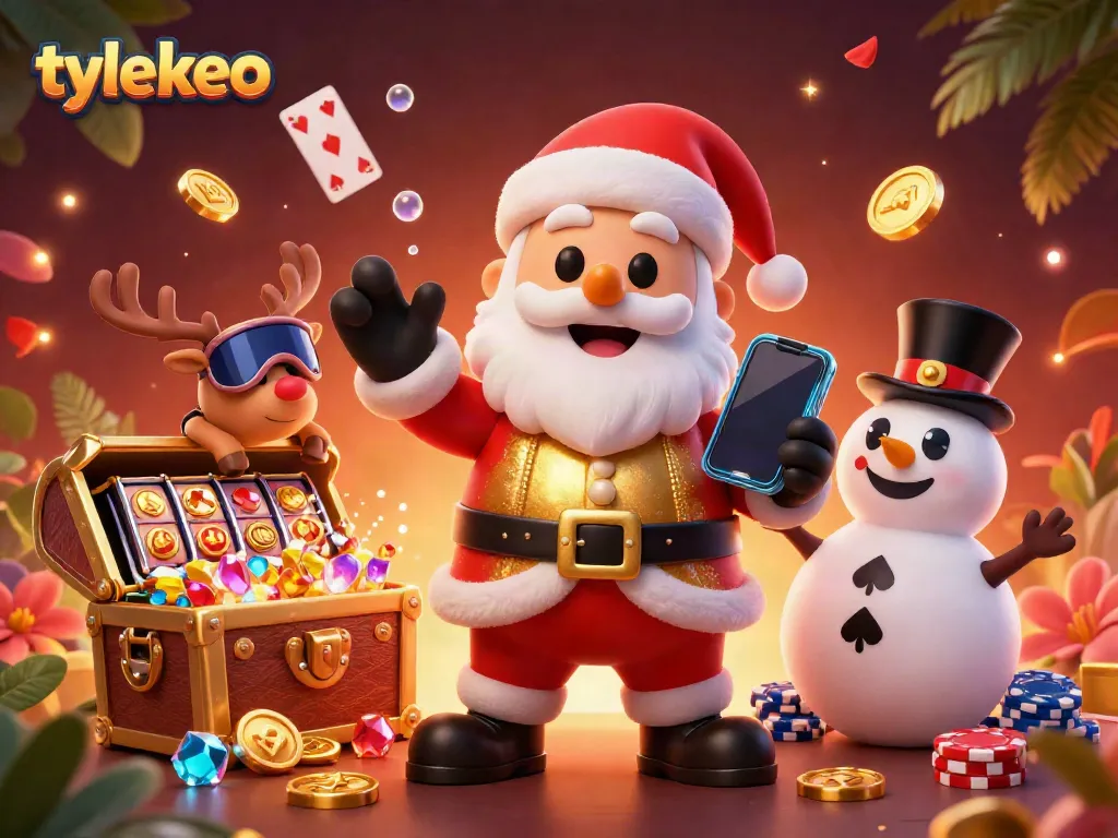 Engaging scene showcasing tylekeo in a 3D casino illustration with animated characters and vibrant gambling elements.