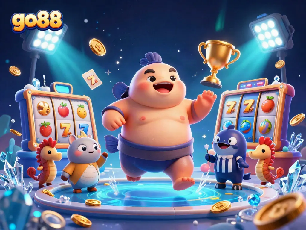 Experience thrilling gameplay with go88 featuring a fun underwater casino scene.